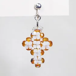 Clips  - Silver brass - Earrings Sukhdeep - Clips  - Silver brass - Laiton argenté